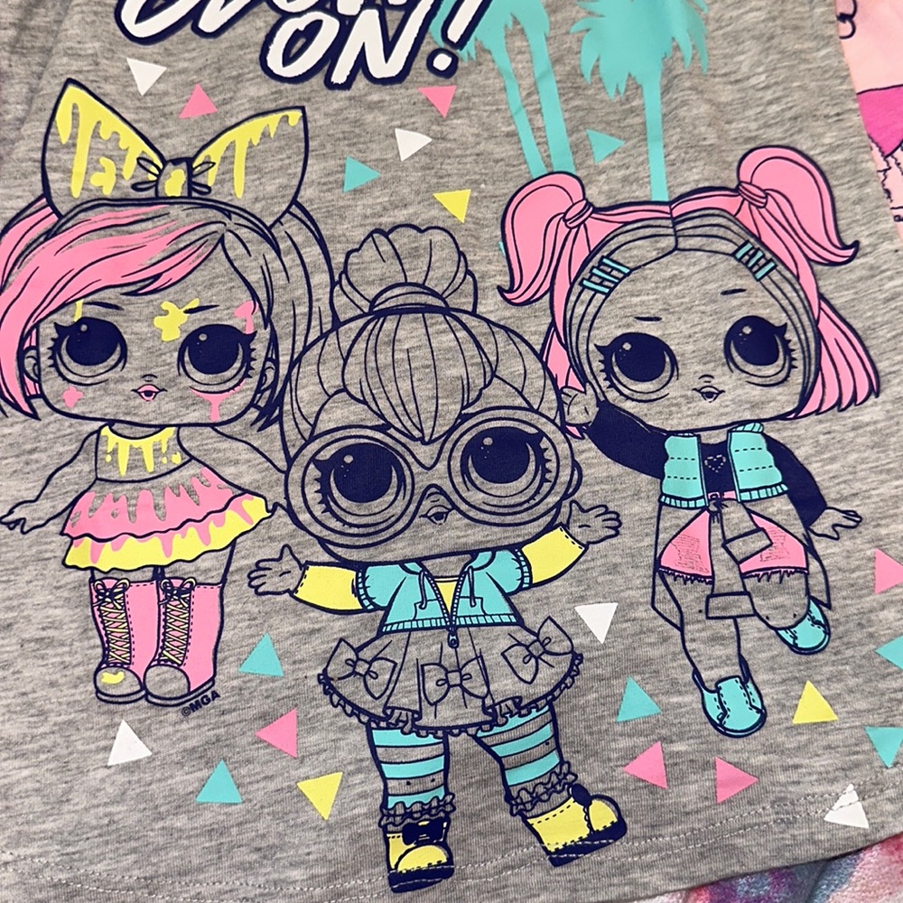 L.O.L. Surprise! Girls Graphic T-Shirts, 2-Pack - Picture 3 of 4